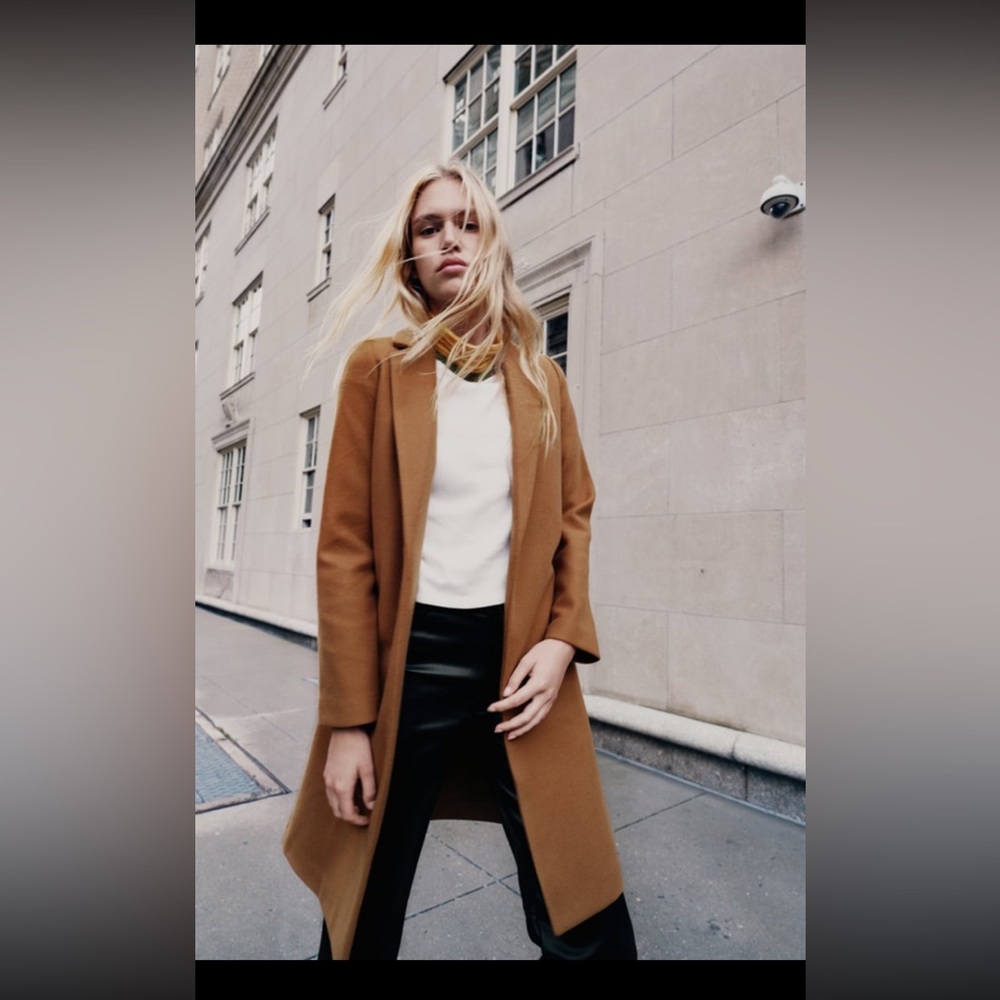 ZARA LAPEL COAT | MID-CAMEL